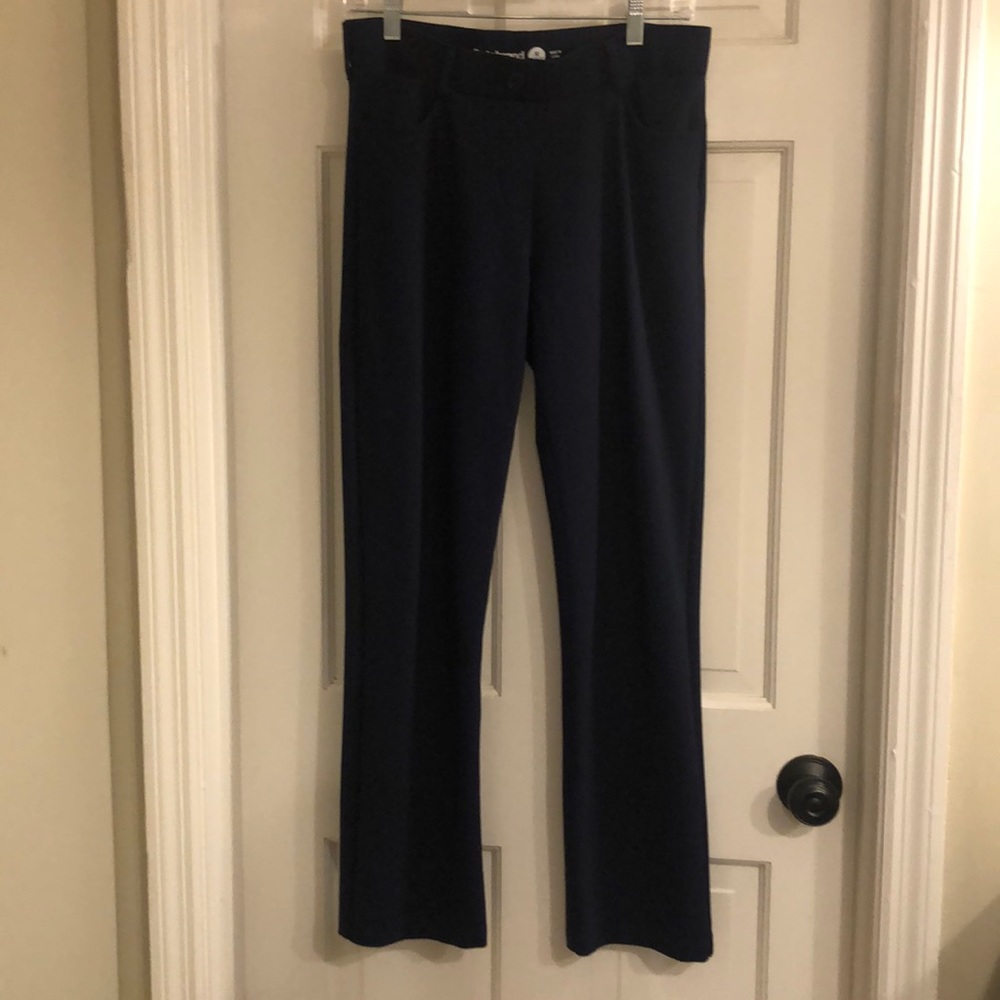 Betabrand Dress Pant Yoga Pant w pockets Navy Blue